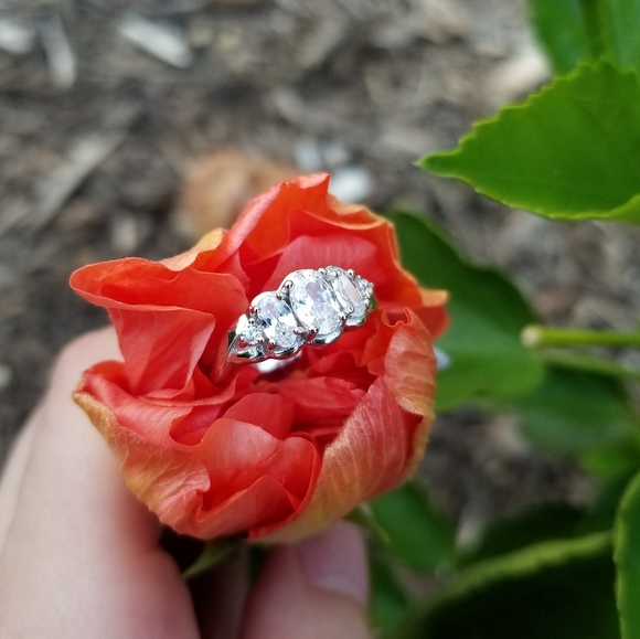Antique Style Triple Sterling Ring - Picture 3 of 5